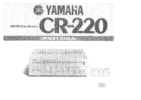 Yamaha CR-220 - Owners Manual